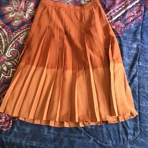 Midi pleated skirt